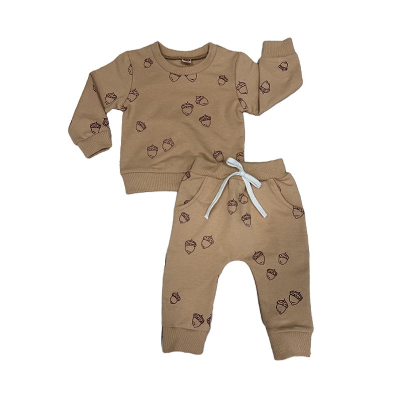 2 Pieces Set Baby Kid Unisex Print Hoodies Swearshirts And Pants Wholesale 221229661