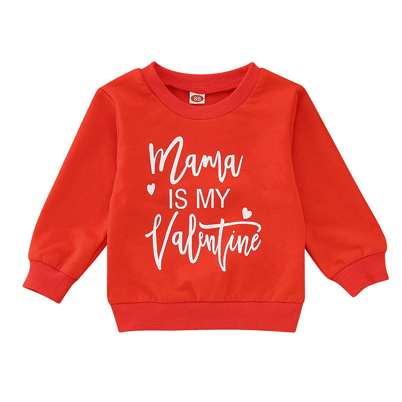 Baby Kid Girls Letters Love heart Print Valentine's Day Hoodies Swearshirts Wholesale 221229695