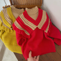 Load image into Gallery viewer, Baby Kid Girls Color-blocking Crochet Sweaters Wholesale 221229742

