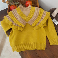 Load image into Gallery viewer, Baby Kid Girls Color-blocking Crochet Sweaters Wholesale 221229742

