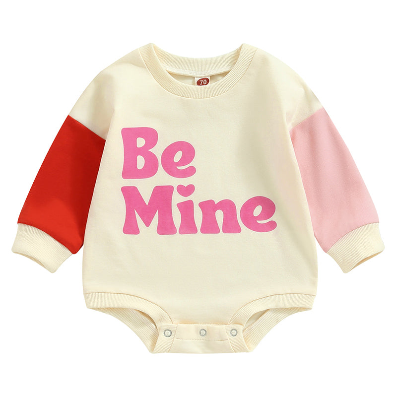 Baby Girls Letters Color-blocking Rompers Wholesale 221229782