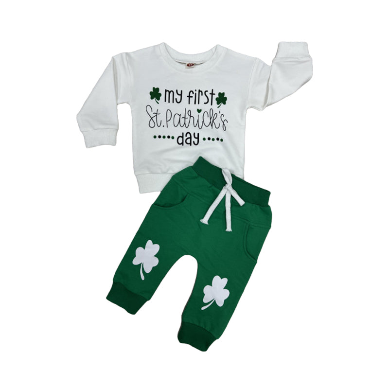 2 Pieces Set Baby Unisex Letters Hoodies Swearshirts And Plant Pants Wholesale 221229821
