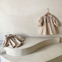 Load image into Gallery viewer, Baby Girls Flower Embroidered Rompers Wholesale 221229853
