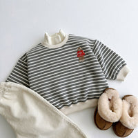 Load image into Gallery viewer, 2 Pieces Set Baby Unisex Striped Cartoon Embroidered Tops And Pants Wholesale 221229864
