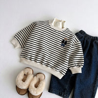 Load image into Gallery viewer, 2 Pieces Set Baby Unisex Striped Cartoon Embroidered Tops And Pants Wholesale 221229864
