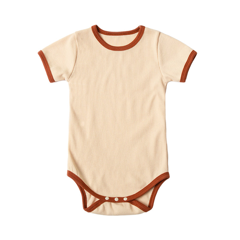 Baby Unisex Solid Color Rompers Wholesale 22053078