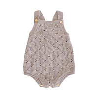 Load image into Gallery viewer, Baby Girls Solid Color Crochet Rompers Wholesale 211116280
