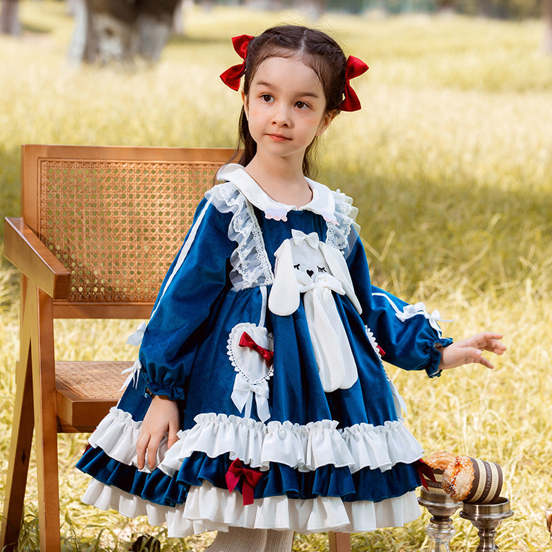 Baby Kid Girls Love heart Cartoon Bow Lace Birthday Party Dresses Princess Dresses Wholesale 227710240