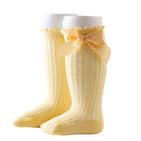 Load image into Gallery viewer, Baby Girls Solid Color Bow Accessories Socks Wholesale 22030245

