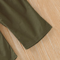 Load image into Gallery viewer, 2 Pieces Set Baby Kid Girls Striped Tops And Solid Color Jumpsuits Wholesale 23010304
