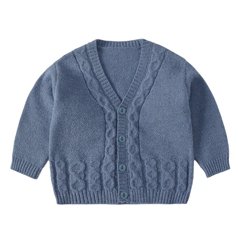 Baby Kid Unisex Solid Color Crochet Cardigan Wholesale 23010316