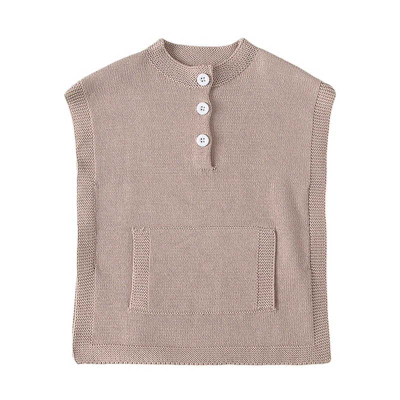 Baby Kid Unisex Solid Color Crochet Vests Waistcoats Wholesale 23010317