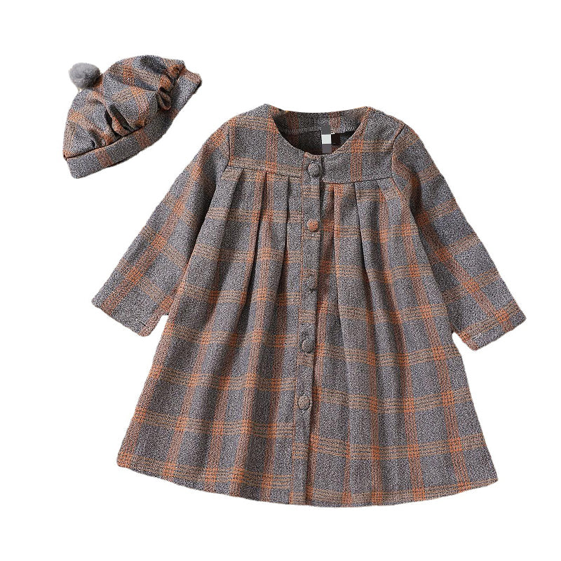 Baby Kid Girls Checked Coats Wholesale 230103230