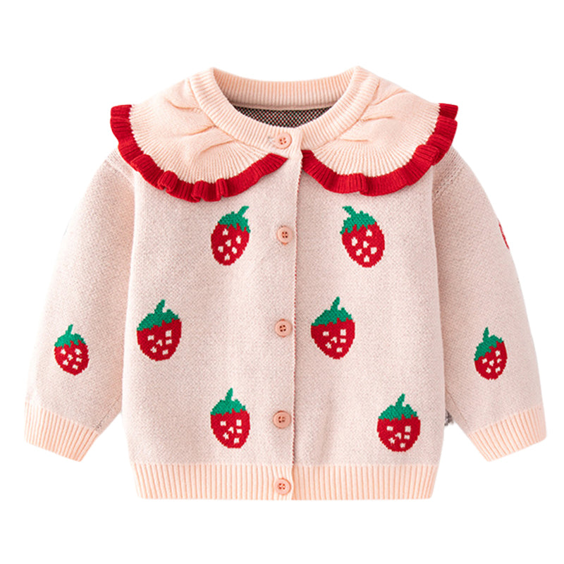 Baby Kid Girls Fruit Crochet Cardigan Wholesale 230103234