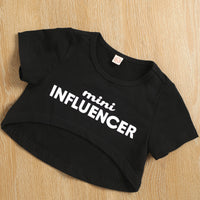 Load image into Gallery viewer, 2 Pieces Set Baby Kid Girls Letters T-Shirts And Solid Color Dresses Wholesale 23010324
