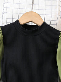 Load image into Gallery viewer, 2 Pieces Set Kid Girls Muslin&amp;Ribbed Tops And Solid Color Ribbon Pants Wholesale 230103241
