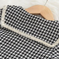 Load image into Gallery viewer, 2 Pieces Set Baby Kid Girls Houndstooth Jackets Outwears And Dresses Wholesale 230103294
