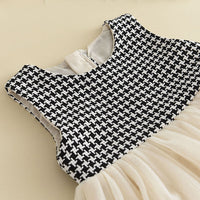 Load image into Gallery viewer, 2 Pieces Set Baby Kid Girls Houndstooth Jackets Outwears And Dresses Wholesale 230103294
