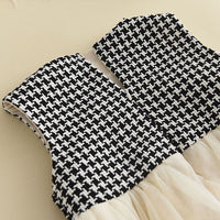 Load image into Gallery viewer, 2 Pieces Set Baby Kid Girls Houndstooth Jackets Outwears And Dresses Wholesale 230103294
