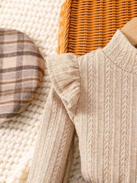 Load image into Gallery viewer, 3 Pieces Set Baby Kid Girls Solid Color Tops Checked Skirts And Hats Wholesale 230103297
