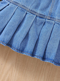 Load image into Gallery viewer, 3 Pieces Set Baby Kid Girls Muslin&amp;Ribbed Tops And Solid Color Skirts And Hats Wholesale 230103314
