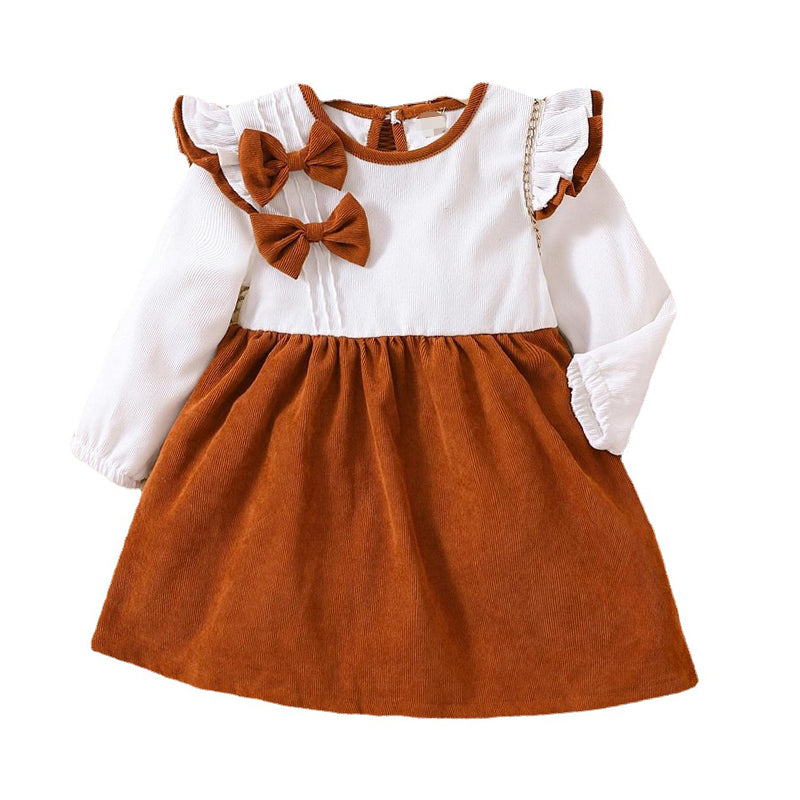 Baby Kid Girls Bow Dresses Wholesale 230103317