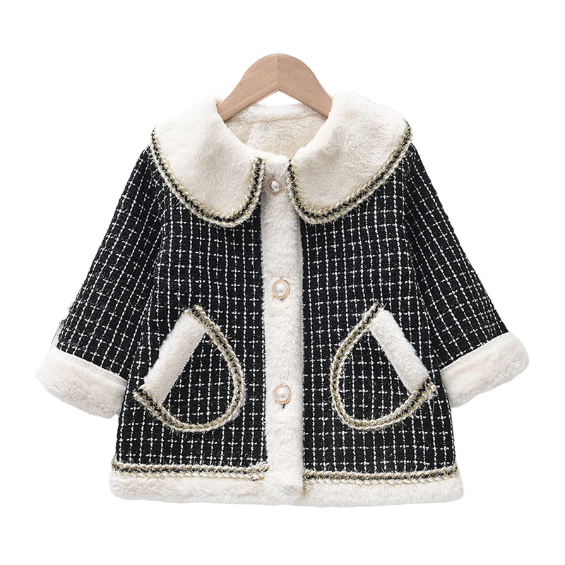 Baby Kid Girls Checked Coats Wholesale 230103318