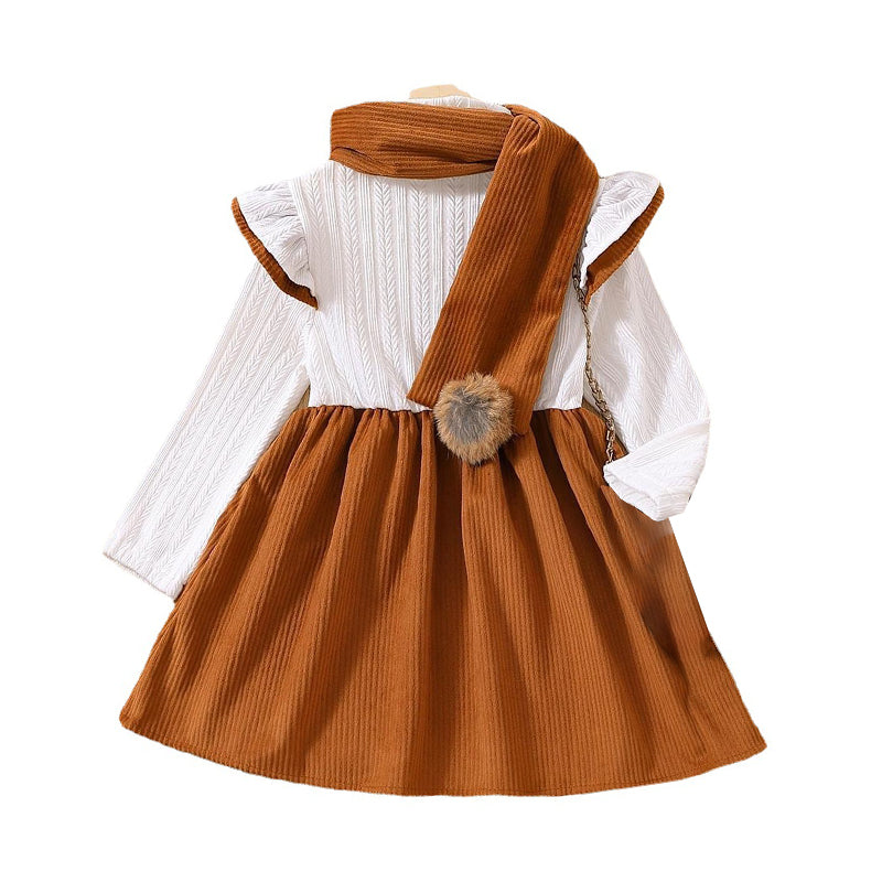 Baby Kid Girls Color-blocking Dresses Accessories Scarves Wholesale 230103395