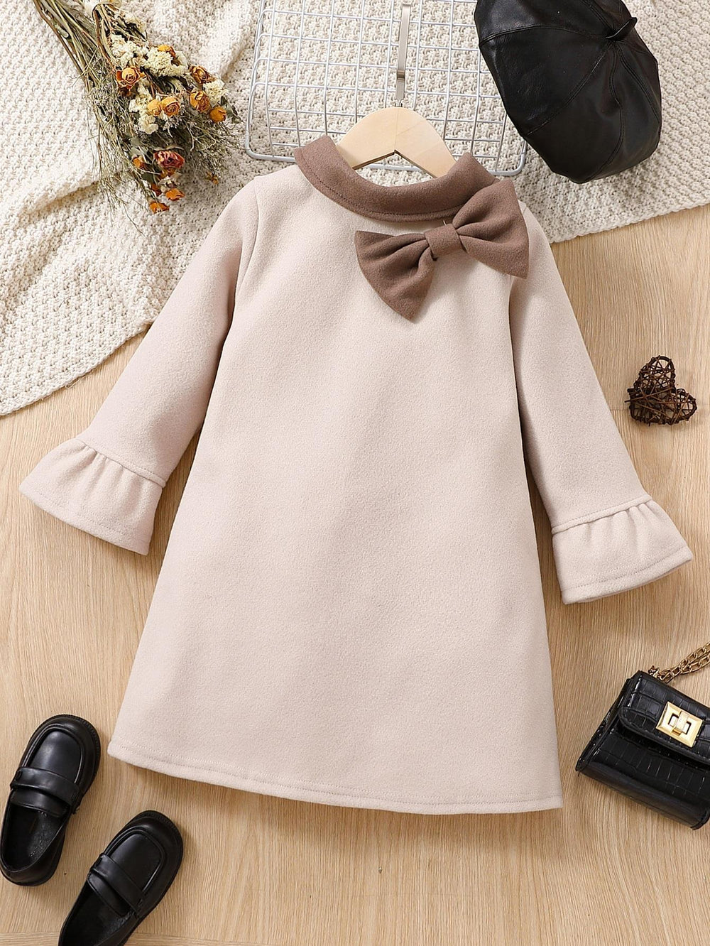 Baby Kid Girls Solid Color Bow Dresses Wholesale 230103398