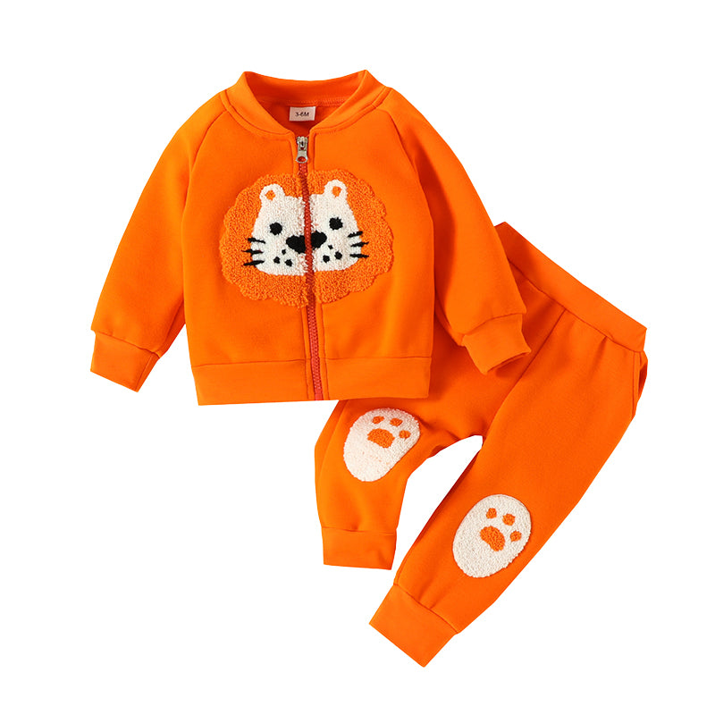 2 Pieces Set Baby Kid Unisex Animals Cartoon Jackets Outwears And Pants Wholesale 230103399