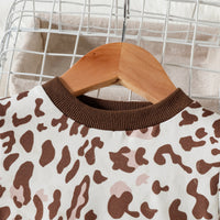 Load image into Gallery viewer, 2 Pieces Set Baby Kid Girls Leopard Tops And Bow Skirts Wholesale 230103403
