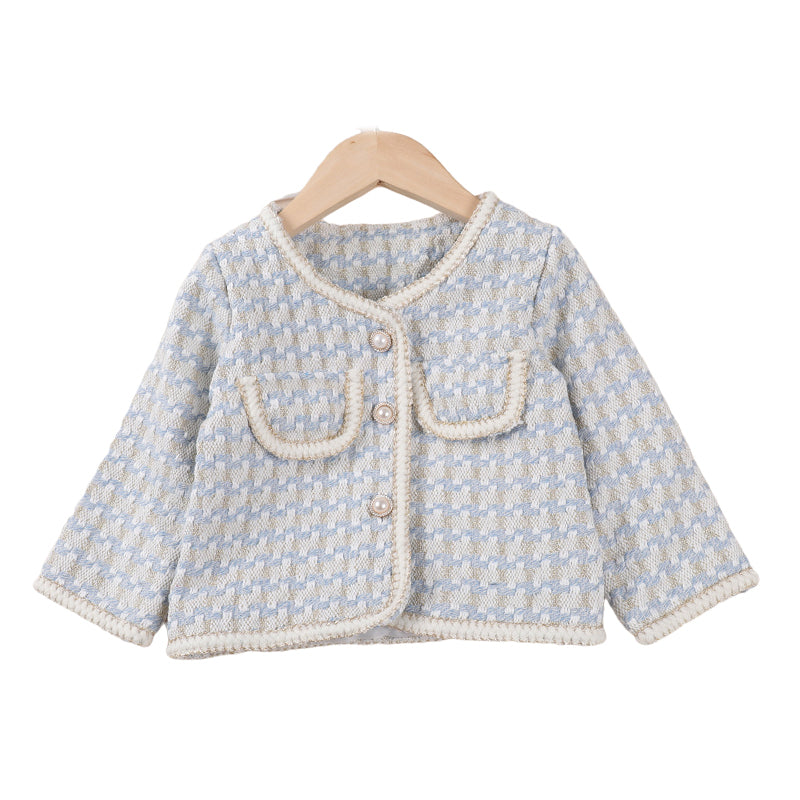 Baby Kid Girls Checked Jackets Outwears Wholesale 230103440