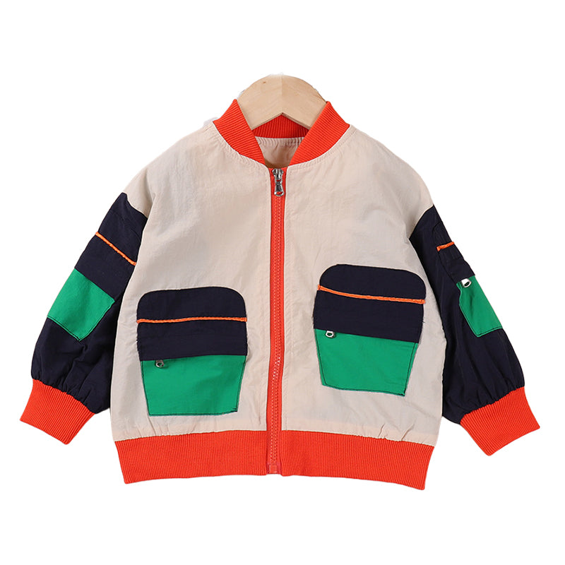 Baby Kid Girls Color-blocking Jackets Outwears Wholesale 230103484