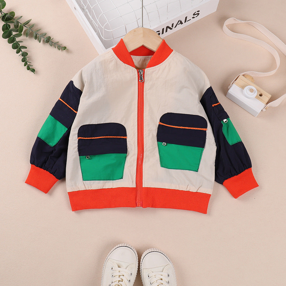 Baby Kid Girls Color-blocking Jackets Outwears Wholesale 230103484