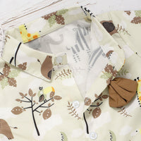 Load image into Gallery viewer, 2 Pieces Set Baby Kid Boys Animals Cartoon Print Shirts And Solid Color Shorts Wholesale 230103545
