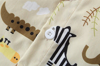 Load image into Gallery viewer, 2 Pieces Set Baby Kid Boys Animals Cartoon Print Shirts And Solid Color Shorts Wholesale 230103545

