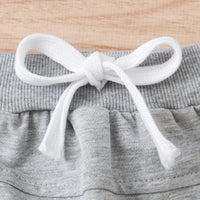 Load image into Gallery viewer, 2 Pieces Set Baby Kid Unisex Letters T-Shirts And Solid Color Shorts Wholesale 230103547
