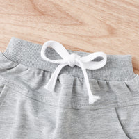 Load image into Gallery viewer, 2 Pieces Set Baby Kid Unisex Letters T-Shirts And Solid Color Shorts Wholesale 230103547
