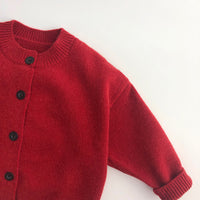Load image into Gallery viewer, Baby Kid Unisex Solid Color Crochet Cardigan Wholesale 230103566
