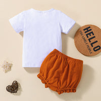 Load image into Gallery viewer, 2 Pieces Set Baby Girls Letters T-Shirts And Solid Color Shorts Wholesale 230103574
