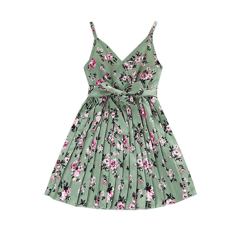 Baby Kid Girls Flower Print Dresses Wholesale 230103599
