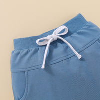 Load image into Gallery viewer, 2 Pieces Set Baby Kid Boys Solid Color Shirts And Shorts Wholesale 230103602
