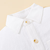 Load image into Gallery viewer, 2 Pieces Set Baby Kid Boys Solid Color Shirts And Shorts Wholesale 230103602
