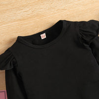 Load image into Gallery viewer, 3 Pieces Set Baby Kid Girls Solid Color Tops And Checked Skirts And Hats Wholesale 23010395
