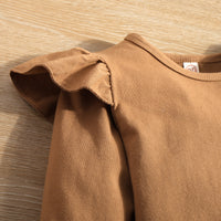 Load image into Gallery viewer, 3 Pieces Set Baby Kid Girls Solid Color Tops And Checked Skirts And Hats Wholesale 23010395
