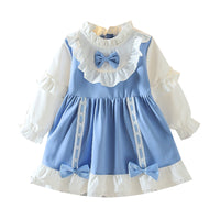 Load image into Gallery viewer, Baby Kid Girls Color-blocking Bow Dresses Wholesale 230105171
