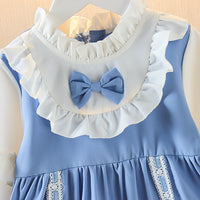 Load image into Gallery viewer, Baby Kid Girls Color-blocking Bow Dresses Wholesale 230105171
