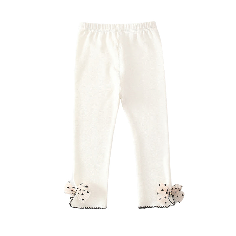 Baby Kid Girls Polka dots Bow Pants Leggings Wholesale 230105224