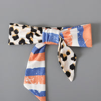 Load image into Gallery viewer, 3 Pieces Set Baby Kid Girls Independence Day Letters Print T-Shirts And Striped Leopard Pants And Headwear Wholesale 230105225
