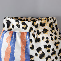 Load image into Gallery viewer, 3 Pieces Set Baby Kid Girls Independence Day Letters Print T-Shirts And Striped Leopard Pants And Headwear Wholesale 230105225
